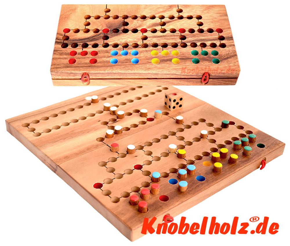 Blockade das Barricade Spiel als Klappbrett aus Holz schönes Familienspiel für 4 Spieler