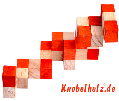 snake cube level box solution orange step 5 from solution for the snake cube wooden puzzle