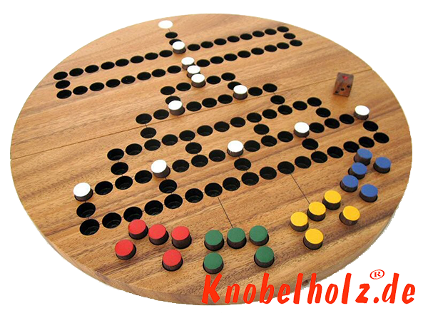Barricade Blockade Würfelspiel in runder Holzversion zum spielen für die ganze Familie