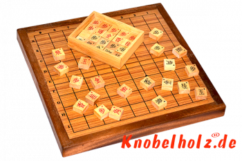 Japanese-chess-board-wooden-game-samanea Holz mit Spielsteine und den Spielbrettmaße 15,0 x 30,0 x 5,5 cm