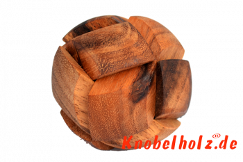 Ball Holzpuzzle 3D Puzzle für eine Puzzle Fan in den Maßen 7,0 x 7,0 x 7,0 cm, samanea wooden puzzle brain teaser