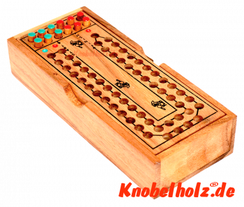 Pferde Rennen horse race, Würfelspiel für 2 Kinder mit den Maßen 20,4 x 8,4 x 3,7 cm , samanea wooden dice game