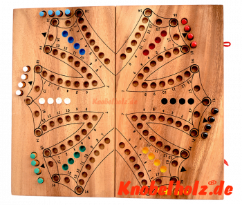 Tock Tock Spiel Holz für 6 Spieler Toc ist ein Unterhaltungsspiel mit Spielkarten in den Maßen 25,8 x 25,8 x 2,5 cm Tock Samanea Klabbspiel