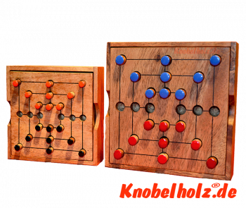 Mühle oder Strategie das Spiel für 2 Strategen aus Monkey Pod....wer hat zuerst eine Mühle aus 3 Steinen in 