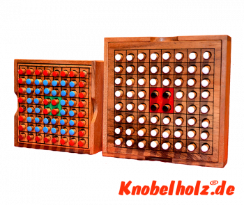 Othello Obversi large Strategiespiel das Beste Strategie Spiel für 2 Spieler aus Holz in den Maßen 13,5 x 13,5 x 3,2 cm, othello logic samanea wooden game
