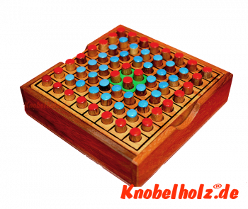 Othello Obversi small Strategiespiel eines der Besten Strategie Spiele für 2 Spieler in den Maßen 11,2 x 11,2 x 3,0 cm, othello obversi samanea wooden game
