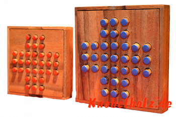 Solitaire large oder Steckhalama Box das beliebteste Strategie Spiel für 1 Spieler aus Holz in der samanea Holz Box
