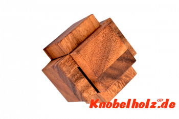 Interlock Cube 3 Puzzle 3 Teile Würfel Puzzle in den Maßen  5,6 x 5,6 x 5,6 cm samanea wooden brainteaser 