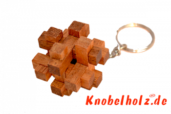 Tavor Cube Puzzle als Schlüsselanhänger Puzzle mit 24 Teilen in den Maßen 3,5 x 3,5 x 3,5 cm, samanea brain teaser