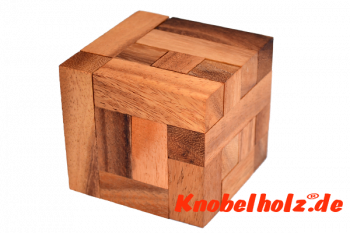 Koncy Convolution Cube Puzzle 3 D, Knobelspiel ein Würfel Save Puzzle aus Holz mit den Maßen 7,8 x 7,8 x 7,8 cm samanea wooden brain teaser