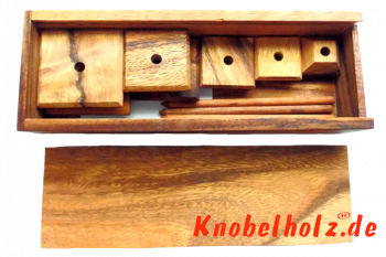 Pagoda Turm von Hanoi mit 7 Platten Logikspiel in einer Holzbox Pagoda wooden puzzle