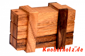 Secret Box small Magic Gift Holzbox Geschenkbox save Moneybox wood monkey pod