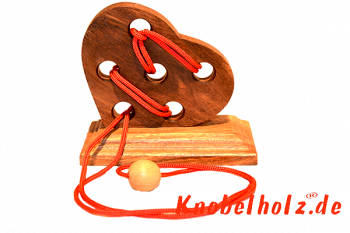 Herz Puzzle for Lovers Schnurpuzzle Holzpuzzle Holzpuzzle