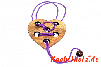 Herz Puzzle for Lovers Schnurpuzzle Holzpuzzle Holzpuzzle