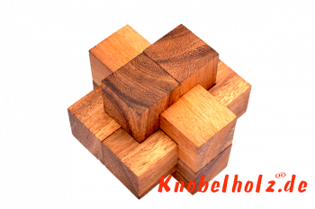 Teufelsknoten XS, der Urknoten der Holz und Knobelspiele auch als Zimmermannsknoten bekannt ein interlock wooden puzzle