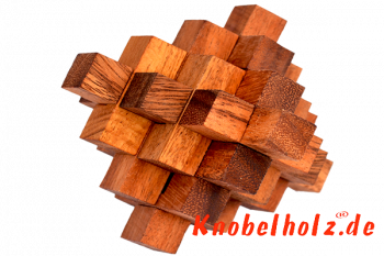 Crystal Cube medium mit 15 Teilen ein Wahnsinns Puzzle von knobelholz für Dich zum probieren