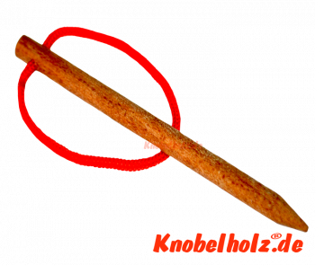 Zauberstifte Knopflochtrick large Puzzle Magic Zauber Holzpuzzle, Zauber Spiel, Wooden IQ Game, Geduld Puzzle, Denkspiel in den Maßen 10,5 x 0,8 x 0,8 cm, samanea brain teaser