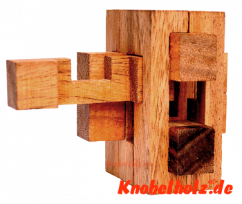 contra puzzle large das große interlock puzzle Lösung zum knobelspiel ein knobelspiel in den Maßen 8,0 x 8,0 x 8,0 cm samanea holz wooden puzzle