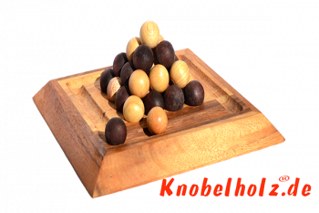 Last Ball Pharao Pylos Pyramiden Strategie Spielbrett 2 Spieler in Maßen 23,5 x 23,5 x 3,0 cm, last ball strategy samanea wooden game