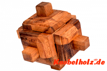 Satelite Puzzle Super Star Cube Puzzle in den Maßen  10,0 x 10,0 x 10,0 cm samanea wooden brain teaser