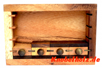 Apotheker Schrank Puzzle Holz Schrank mit den Maßen 14,2 x 10,4 x 4,3 cm samanea wooden brain teaser