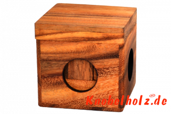 Soma Würfel large Holzpuzzle 3D mit 7 Teilen Wooden IQ Puzzle, Geduld Puzzle, Denkspiel in den Maßen 8,6 x 8,6 x 8,8 cm, samanea brain teaser